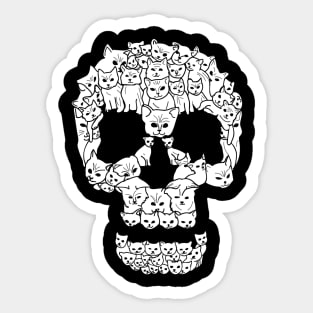 Cute Cat Skull Sticker